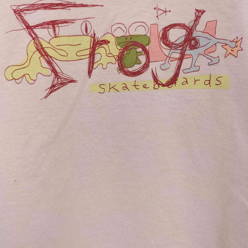 フロッグスケートボーズ frog skateboards ロゴ プリント クルーネック S/S T シャツ メンズ JPN:XL
