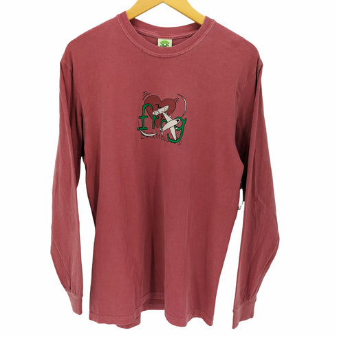 フロッグスケートボーズ frog skateboards ロゴ プリント クルーネック L/S Tシャツ メンズ JPN:XL