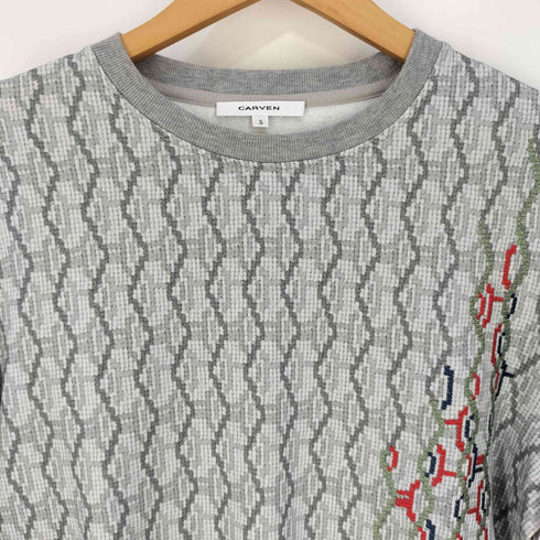 カルヴェン CARVEN 総柄 刺繍 スウェット メンズ S