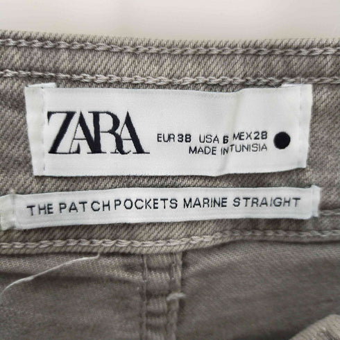 ザラ ZARA THE PAT CHPOKETS MARINE STRAIGHT デニムパンツ レディース 170/70A