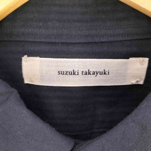 スズキタカユキ suzuki takayuki シャドーストライプシャツ メンズ