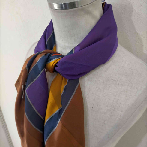 イヴサンローラン Yves Saint Laurent シルク スカーフ メンズ
