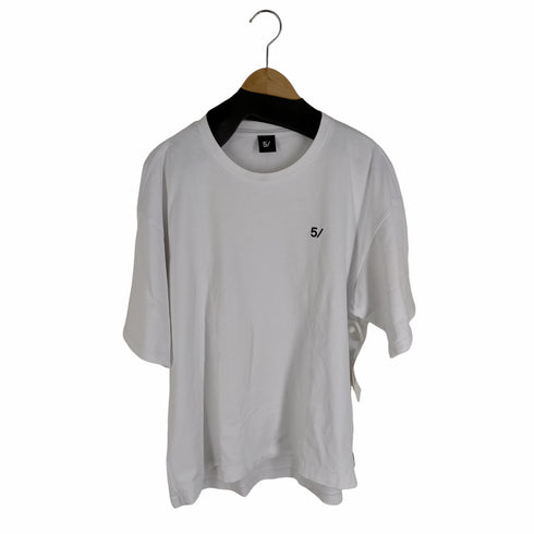 5351POUR LES HOMMES 5/ アイコン Tシャツ ヘビーオンス ロゴ刺繍 クルーネックTシャツ メンズ 3XL