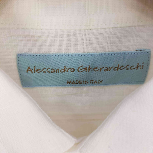 アレッサンドロジェラルデスキー ALESSANDRO GHERARDESCHI リネン混 ロングスリーブシャツ メンズ