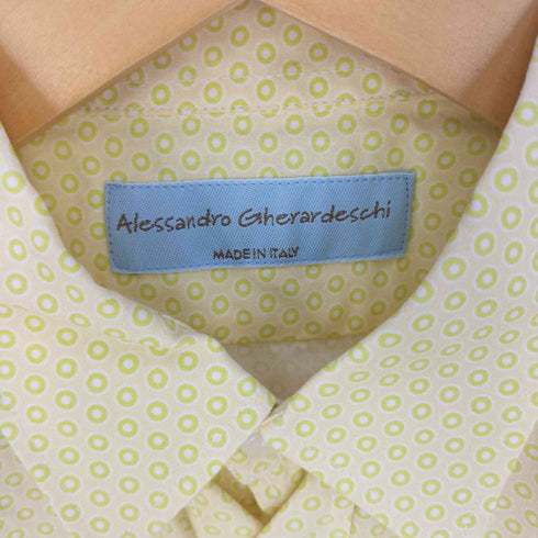 アレッサンドロジェラルデスキー ALESSANDRO GHERARDESCHI 総柄 ロングスリーブシャツ メンズ import:S