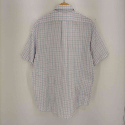 ポールスチュアート Paul Stuart パステルカラー チェック 半袖シャツ メンズ import:L