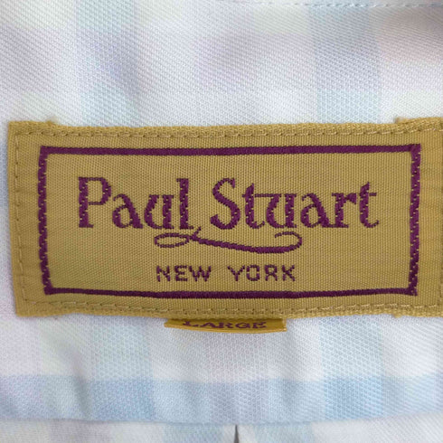 ポールスチュアート Paul Stuart パステルカラー チェック 半袖シャツ メンズ import:L