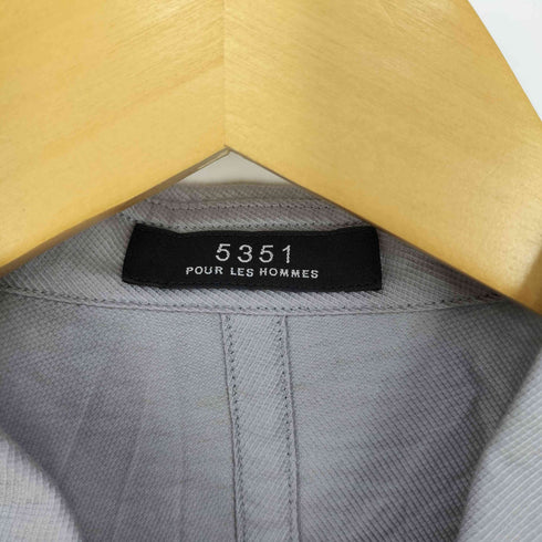ゴーサンゴーイチプールオム 5351 POUR LES HOMMES エアリーツイル製品ワッシャーシャツ メンズ 48
