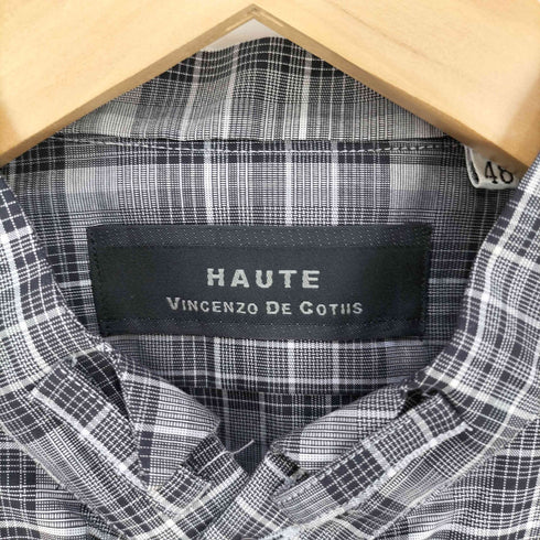 HAUTE Vincenzo De Cotiis チェックロングスリーブシャツ メンズ 48