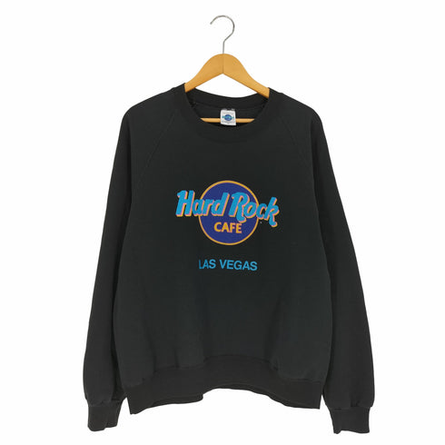 ハードロックカフェ Hard Rock Cafe USA製 LAS VEGAS ロゴプリント ラグランクルーネックスウェット メンズ import:XL