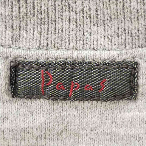 パパス papas リブ袖ポロシャツ メンズ M