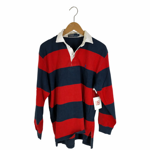 ポロバイラルフローレン Polo by RALPH LAUREN ポニー刺しゅうボーダー柄ラガーシャツ メンズ JPN:M