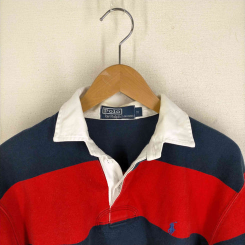 ポロバイラルフローレン Polo by RALPH LAUREN ポニー刺しゅうボーダー柄ラガーシャツ メンズ JPN:M