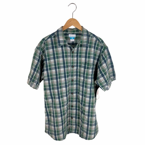 コロンビア Columbia チェック柄 シアサッカー 半袖シャツ メンズ JPN:XL