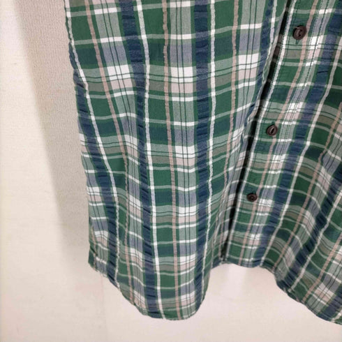 コロンビア Columbia チェック柄 シアサッカー 半袖シャツ メンズ JPN:XL