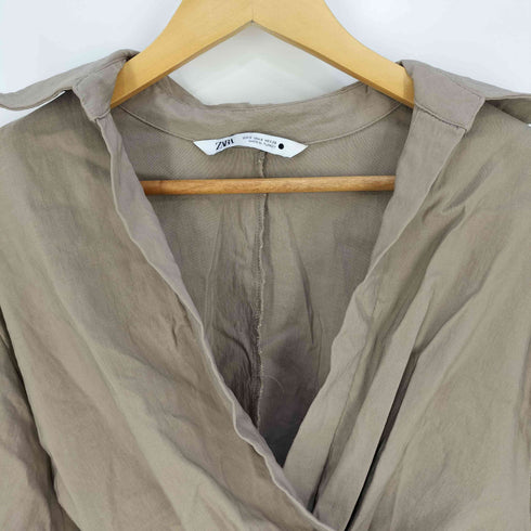 ザラ ZARA Front cut out long sleeve blouse フロントカットアウトロングスリーブブラウス レディース import:S