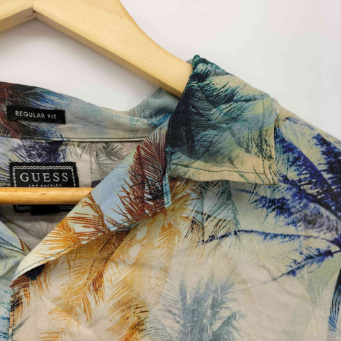 ゲス GUESS REGULAR FIT パームツリーオープンカラーシャツ メンズ import:S
