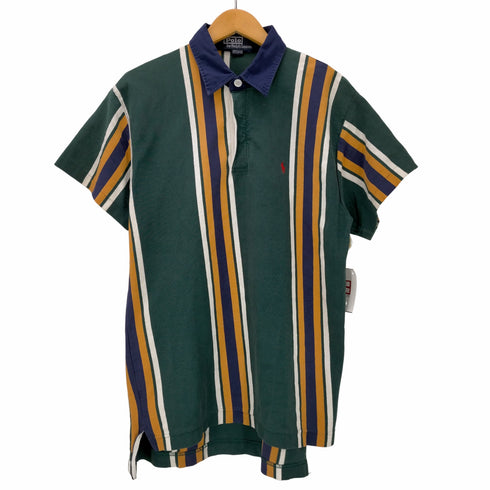 ポロバイラルフローレン Polo by RALPH LAUREN USA製 スモールポニー刺繍ラインポロシャツ メンズ
