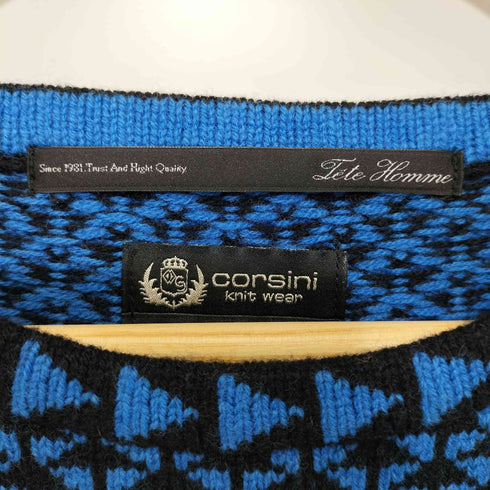 コルシーニ corsini 総柄ニットプルオーバー メンズ JPN:5
