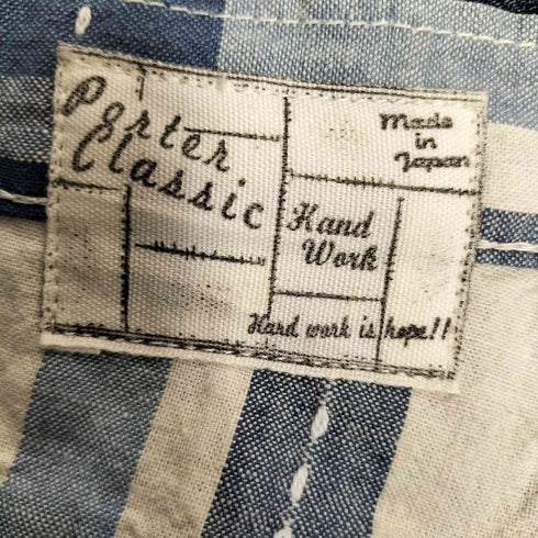 ポータークラシック PORTER CLASSIC コットンリネン刺し子パンツ メンズ JPN:M