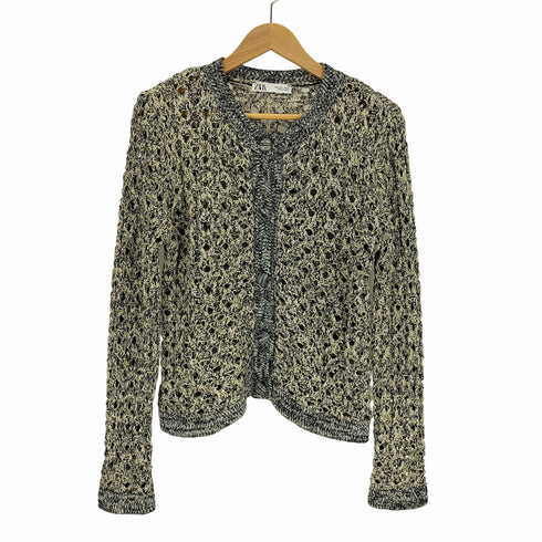 ザラ ZARA 24SS ラメ糸 ローゲージ カーディガン レディース