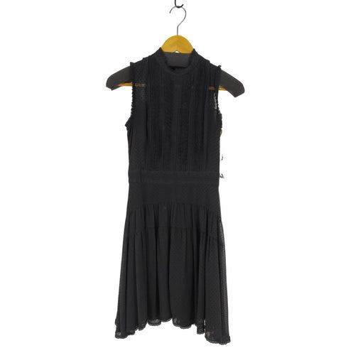 オールセインツ ALLSAINTS Myra Embroidered Dress In Black レディース 6/2 160/80A