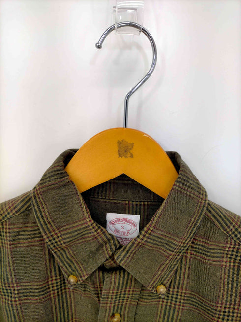 ブルックスブラザーズ BROOKS BROTHERS コットンウールグレンチェックフランネルBDシャツ メンズ import:S