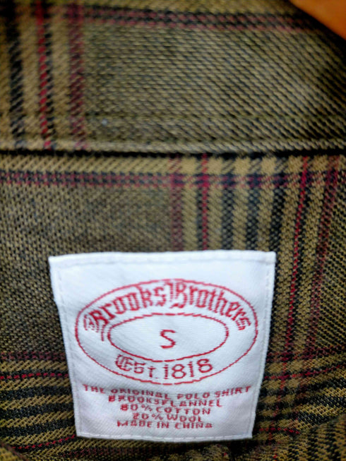 ブルックスブラザーズ BROOKS BROTHERS コットンウールグレンチェックフランネルBDシャツ メンズ import:S