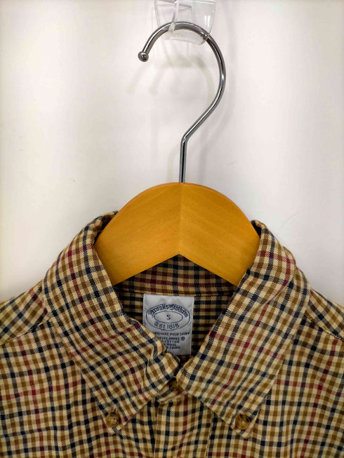 ブルックスブラザーズ BROOKS BROTHERS コットンウールチェックフランネルBDシャツ メンズ import:S
