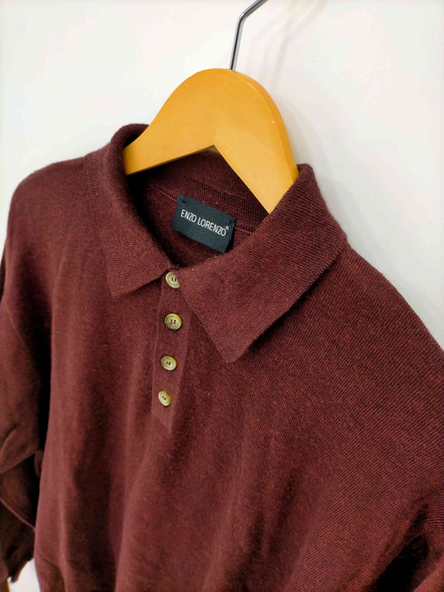 ENZO LORENZO MADE IN EUROPE メリノアクリルニットポロ メンズ EUR:50