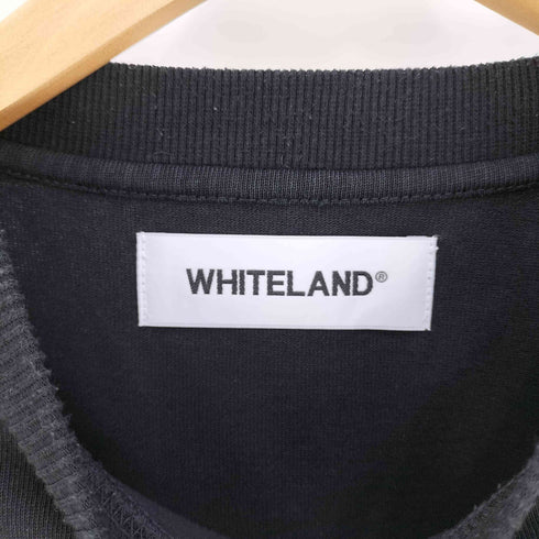 ホワイトランド WHITELAND ロゴパッチ ヘヴィーウェイト ポケット クルーネックTシャツ メンズ FREE