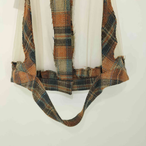 アン ヴァレリー アッシュ ANNE VALERIE HASH チェックシャツ切替チュールトップス レディース import:S