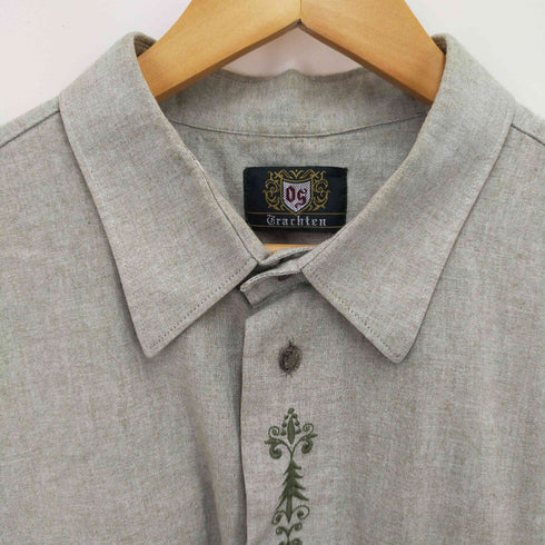 grachten フロント刺繍オーバーサイズシャツ メンズ XXL