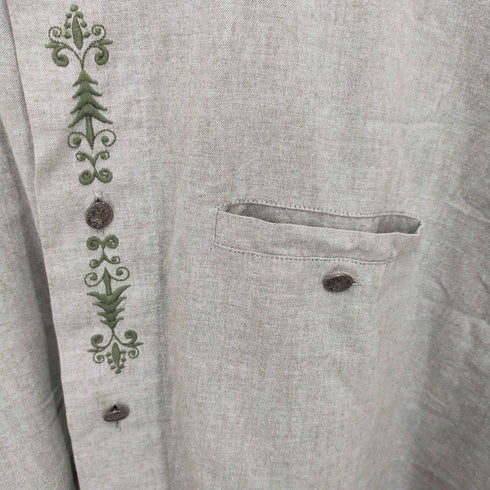grachten フロント刺繍オーバーサイズシャツ メンズ XXL