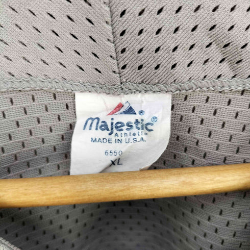 マジェスティック MAJESTIC 90s USA製 両面プリント メッシュ ゲームシャツ ベースボールシャツ メンズ import:XL