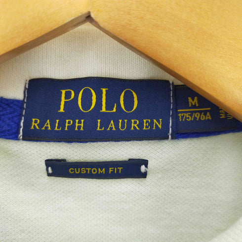 ポロラルフローレン POLO RALPH LAUREN custom fit エンブレム刺繍鹿の子ポロシャツ メンズ M