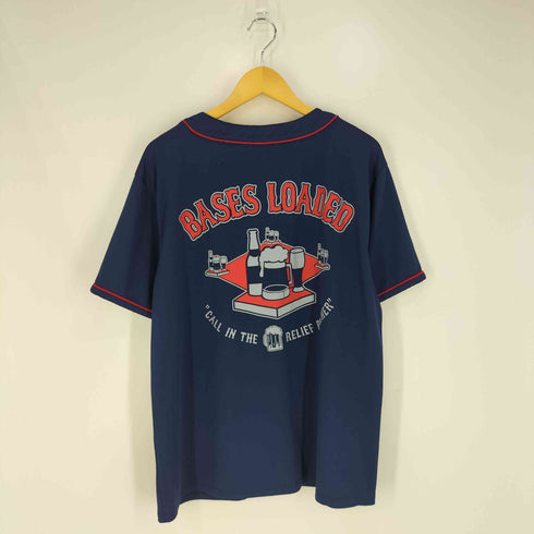BASES LOADED 両面プリント ゲームシャツ ベースボールシャツ メンズ