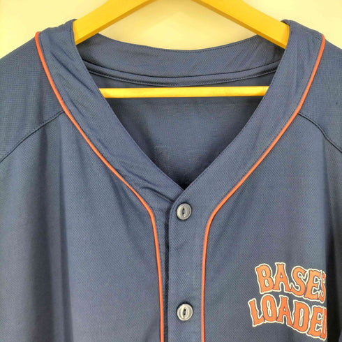 BASES LOADED 両面プリント ゲームシャツ ベースボールシャツ メンズ