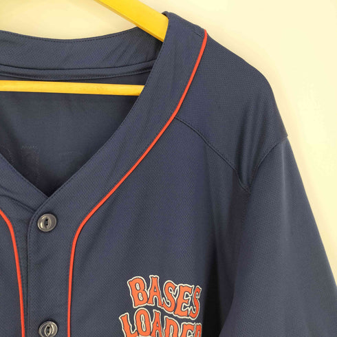 BASES LOADED 両面プリント ゲームシャツ ベースボールシャツ メンズ