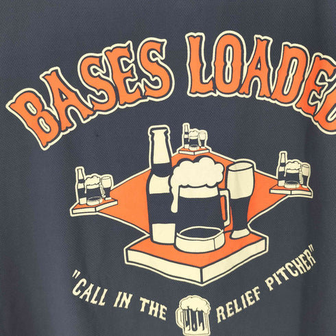 BASES LOADED 両面プリント ゲームシャツ ベースボールシャツ メンズ