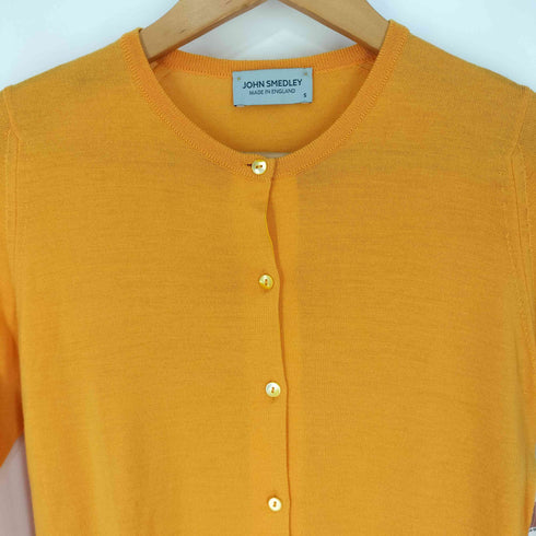 ジョンスメドレー JOHN SMEDLEY クルーネック 薄手ウールカーディガン レディース import:S