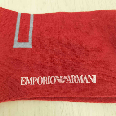 エンポリオアルマーニ EMPORIO ARMANI ロゴ刺繍 ロングソックス 靴下 メンズ 25~26