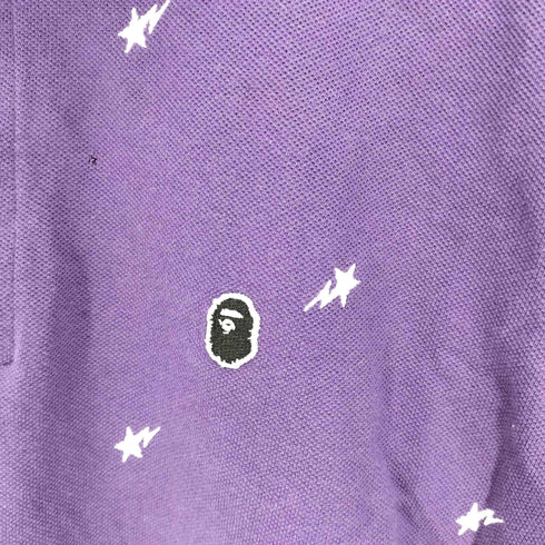 アベイシングエイプ A BATHING APE APESTA エイプヘッド 刺繍 S/S ポロシャツ メンズ JPN:M