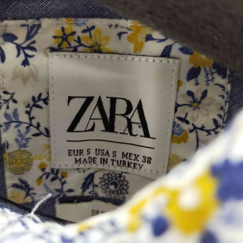ザラ ZARA BD L/S シャツ 花 総柄 メンズ import:S