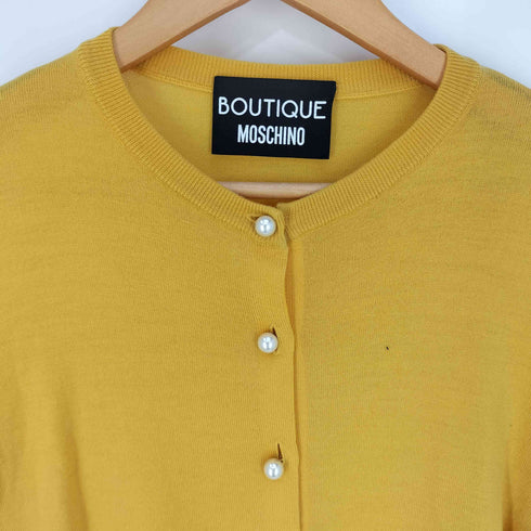 ブティックモスキーノ BOUTIQUE MOSCHINO パールボタンニットカーディガン レディース