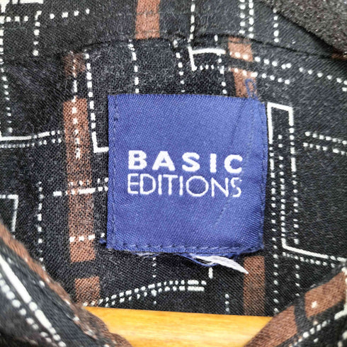 ベーシックエディションズ BASIC EDITIONS 総柄 S/Sシャツ メンズ
