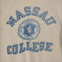 60s~ nassau college 染み込み3段プリントラグランスウェット メンズ