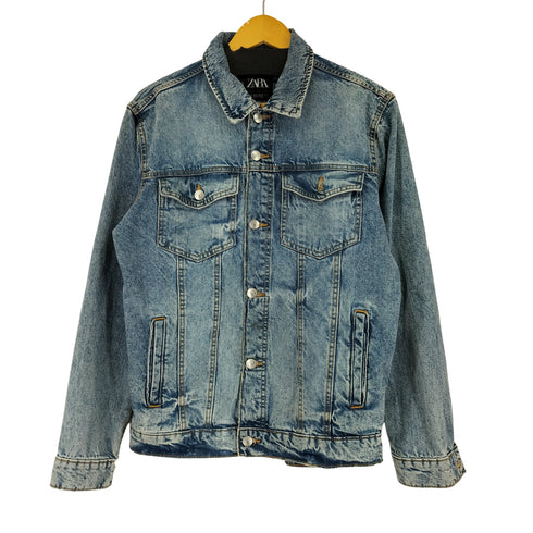 ザラ ZARA デニムトラッカージャケット メンズ M
