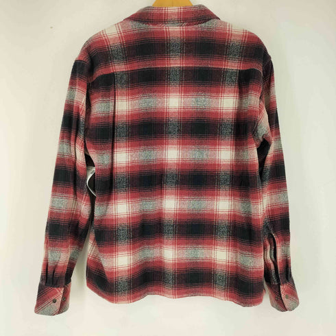 ジョンメイソンスミス JOHN MASON SMITH シルク混 オンブレチェック オープンカラーシャツ メンズ JPN:L