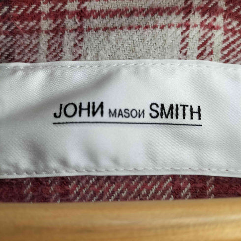 ジョンメイソンスミス JOHN MASON SMITH シルク混 オンブレチェック オープンカラーシャツ メンズ JPN:L